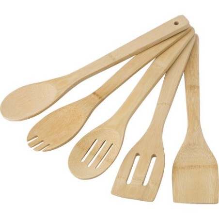 Spatules personnalisées en bambou s - Benny Matières : bambou Couleurs : brun cadeau entreprise pas cher