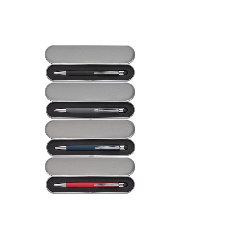 Stylo bille personnalisé multifonction en aluminium Thea Matières : aluminium Couleurs : rouge impression haute définition