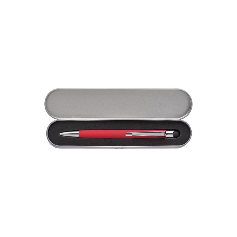 Stylo bille personnalisé multifonction en aluminium Thea Matières : aluminium Couleurs : rouge objet promo petit budget
