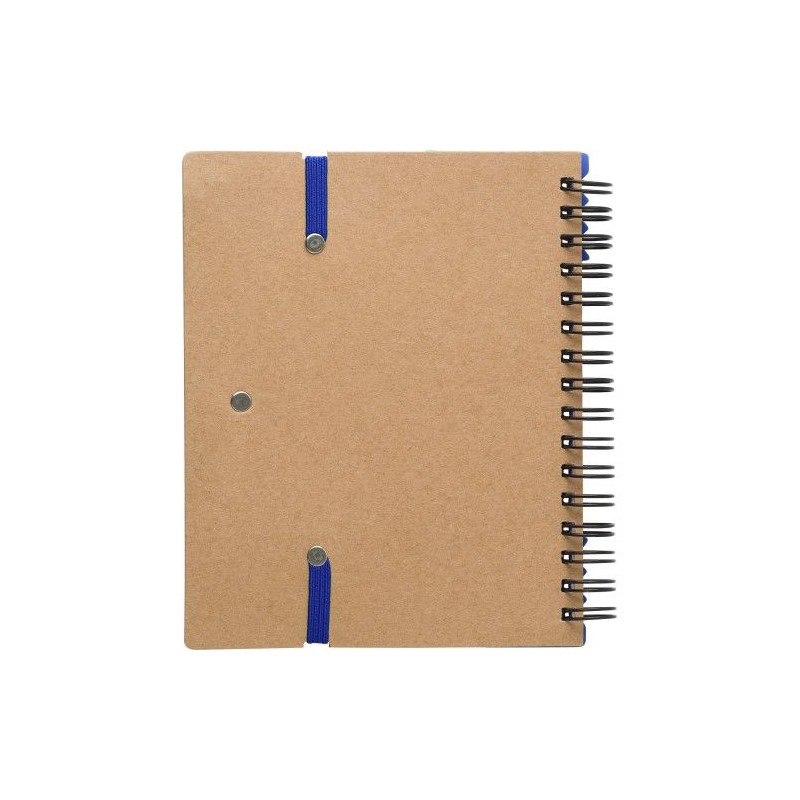 Carnet à spirale  en papier recyclé - Angela Matières : papier Couleurs : bleu personnalisable avec votre logo