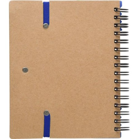 Carnet à spirale  en papier recyclé - Angela Matières : papier Couleurs : bleu personnalisable avec votre logo