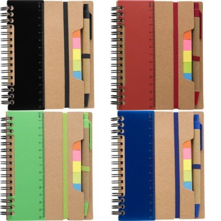 Carnet à spirale  en papier recyclé - Angela Matières : papier Couleurs : bleu accessoire événementiel unique