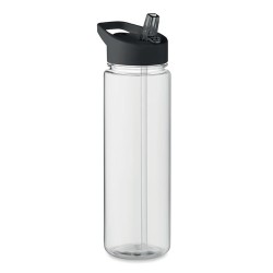 Bouteille  en RPET de 650ml - ALABAMA Matières : PET recyclé Couleurs : noir impression haute définition