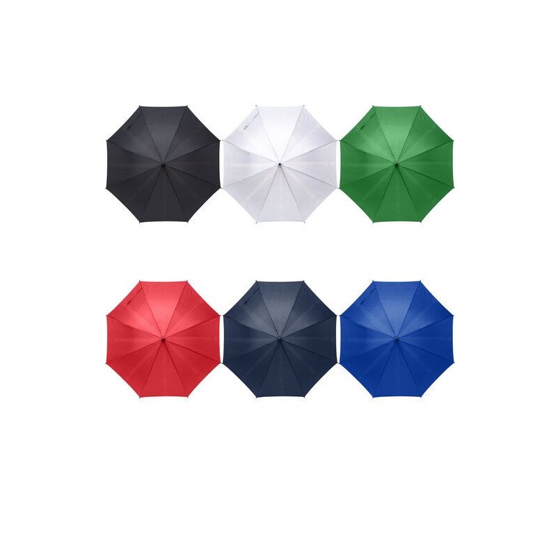 Parapluie personnalisé en polyester 190T - Frida Matières : pongée Couleurs : bleu marine personnalisation rapide en France