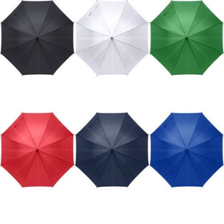 Parapluie personnalisé en polyester 190T - Frida Matières : pongée Couleurs : bleu marine personnalisation rapide en France