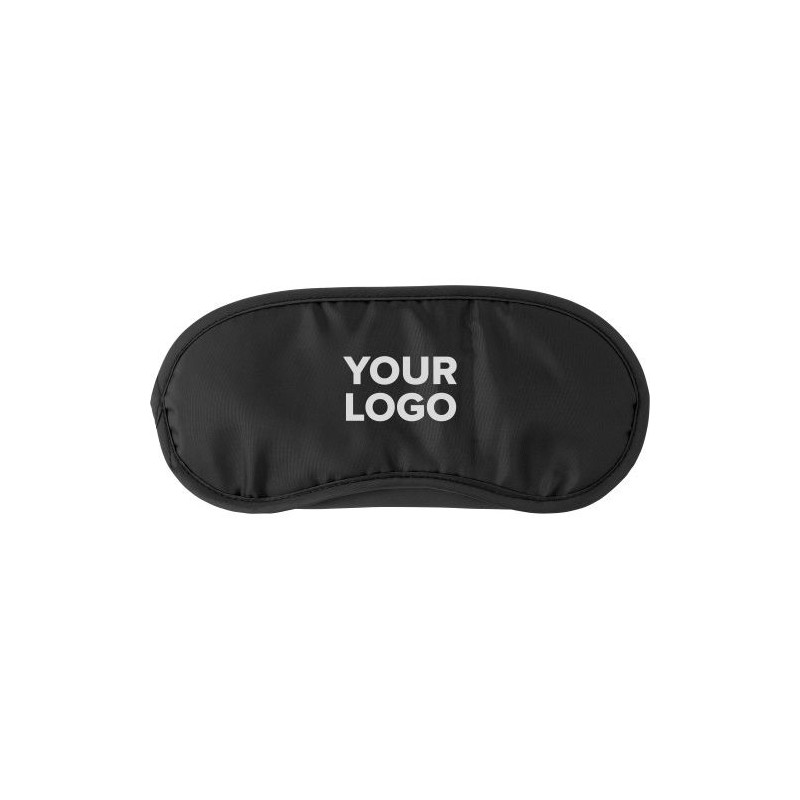 Masque de nuit personnalisé Clarke - Confort optimal pas cher Matières : nylon Couleurs : noir livraison express 24h 48h