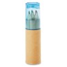 Crayons de couleur personnalisés - Tube de 6 - PETIT LAMBUT Matières : papier Couleurs : bleu transparent