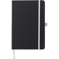 Carnet A5 personnalisé en PU - Charlene, idéal pour le bureau à petit prix Matières : caoutchouc Couleurs : blanc objet promotio