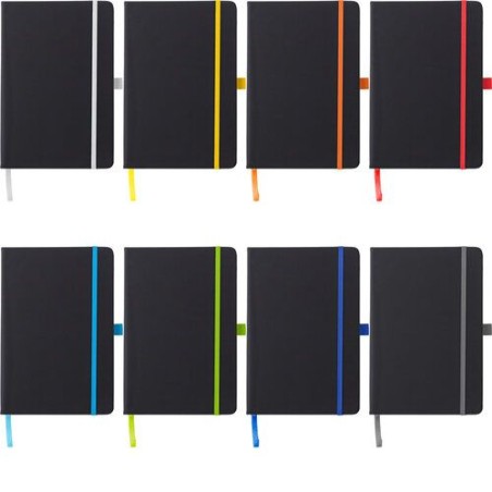 Carnet A5 personnalisé en PU - Charlene, idéal pour le bureau à petit prix Matières : caoutchouc Couleurs : blanc accessoire évé