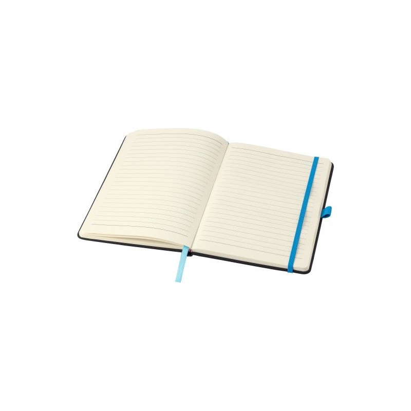 Carnet A5 personnalisé en PU - Charlene, idéal pour le bureau à petit prix Matières : caoutchouc Couleurs : blanc impression hau