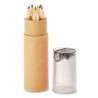 Crayons de couleur personnalisés - Tube de 6 - PETIT LAMBUT Matières : papier Couleurs : gris transparent livraison express 24h 