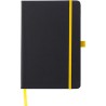 Carnet A5 personnalisé en PU - Charlene, idéal pour le bureau à petit prix Matières : caoutchouc Couleurs : jaune livraison expr
