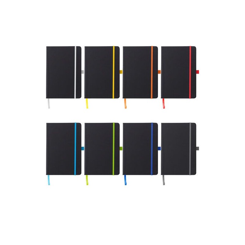 Carnet A5 personnalisé en PU - Charlene, idéal pour le bureau à petit prix Matières : caoutchouc Couleurs : jaune marquage coule