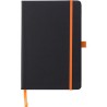 Carnet A5 personnalisé en PU - Charlene, idéal pour le bureau à petit prix Matières : caoutchouc Couleurs : orange impression ha