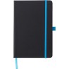 Carnet A5 personnalisé en PU - Charlene, idéal pour le bureau à petit prix Matières : caoutchouc Couleurs : bleu clair goodies p