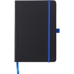 Carnet A5 personnalisé en PU - Charlene, idéal pour le bureau à petit prix Matières : caoutchouc Couleurs : bleu cobalt cadeau e