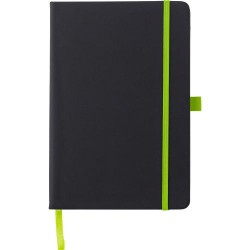 Carnet A5 personnalisé en PU - Charlene, idéal pour le bureau à petit prix Matières : caoutchouc Couleurs : vert citron personna