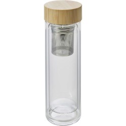 Bouteille isotherme personnalisée en verre de 420 ml Vicente Matières : métal Couleurs : brun 2