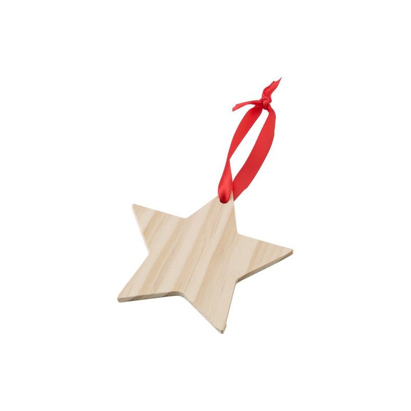 Décoration de Noël en bois personnalisée Étoile Caspian cadeau entreprise pas cher