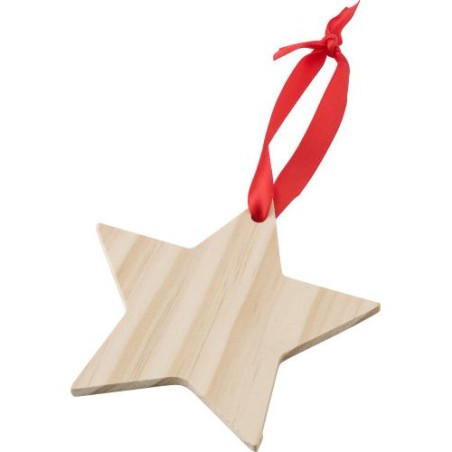 Décoration de Noël en bois personnalisée Étoile Caspian cadeau entreprise pas cher