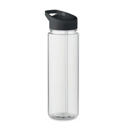 Bouteille  en RPET de 650ml - ALABAMA Matières : PET recyclé Couleurs : noir marquage couleur éclatante