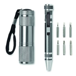 Lampe Pratique et Polyvalente avec Tournevis - COMBITOOL Matières : aluminium Couleurs : titane
