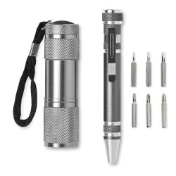 Lampe Pratique et Polyvalente avec Tournevis - COMBITOOL Matières : aluminium Couleurs : titane 2