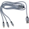 Câble de charge USB personnalisé pratique pas cher - Felix Matières : nylon Couleurs : argenté