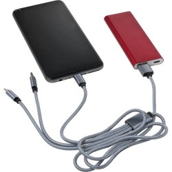 Câble de charge USB personnalisé pratique pas cher - Felix Matières : nylon Couleurs : argenté cadeau client original