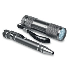 Lampe Pratique et Polyvalente avec Tournevis - COMBITOOL Matières : aluminium Couleurs : titane cadeau entreprise pas cher