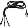Câble de charge USB personnalisé pratique pas cher - Felix Matières : nylon Couleurs : noir personnalisable avec votre logo
