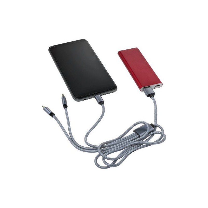 Câble de charge USB personnalisé pratique pas cher - Felix Matières : nylon Couleurs : noir marquage couleur éclatante