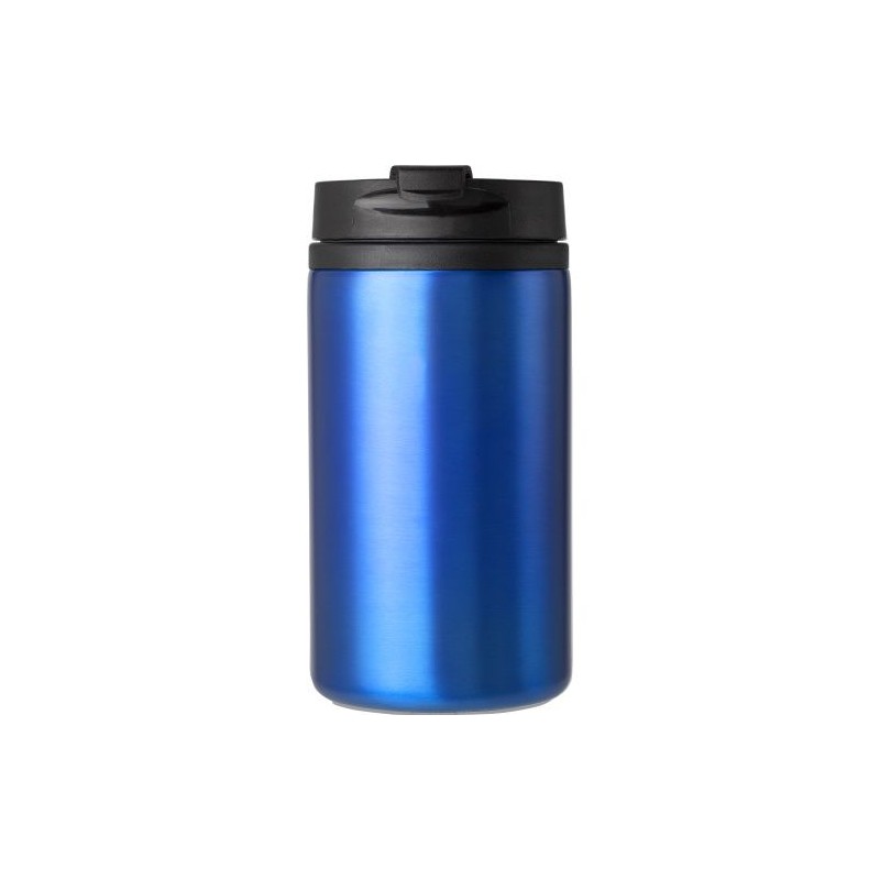 Mug isotherme en acier inoxydable personnalisé et pratique Gisela Matières : métal Couleurs : bleu cobalt