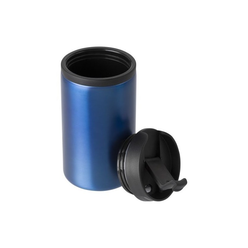 Mug isotherme en acier inoxydable personnalisé et pratique Gisela Matières : métal Couleurs : bleu cobalt livraison express 24h 