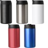 Mug isotherme en acier inoxydable personnalisé et pratique Gisela Matières : métal Couleurs : blanc marquage laser ultra précis