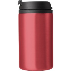 Mug isotherme en acier inoxydable personnalisé et pratique Gisela Matières : métal Couleurs : rouge cadeau entreprise pas cher