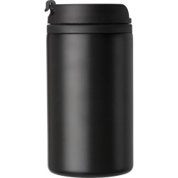 Mug isotherme en acier inoxydable personnalisé et pratique Gisela Matières : métal Couleurs : noir goodies publicitaire événemen