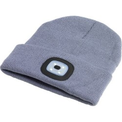 Bonnet acrylique personnalisé avec lampe COB - Vivian, idéal pour offrir à petit prix Matières : acrylique Couleurs : gris impre