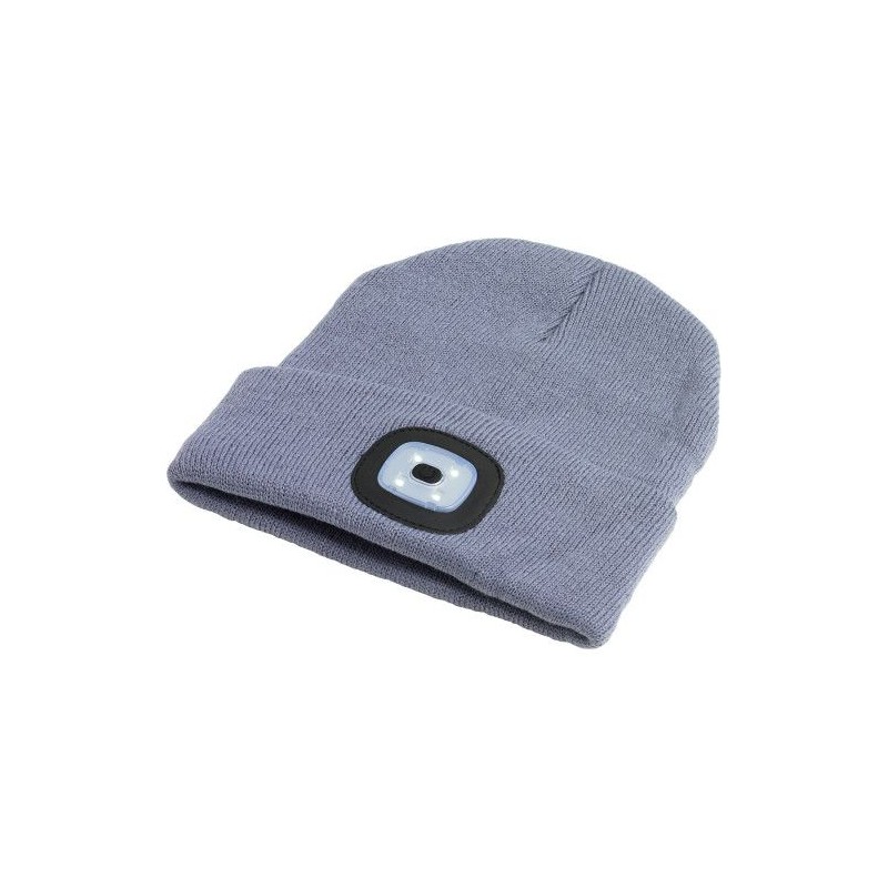 Bonnet acrylique personnalisé avec lampe COB - Vivian, idéal pour offrir à petit prix Matières : acrylique Couleurs : gris impre