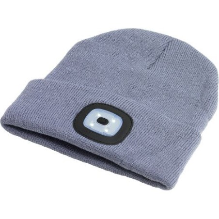 Bonnet acrylique personnalisé avec lampe COB - Vivian, idéal pour offrir à petit prix Matières : acrylique Couleurs : gris impre