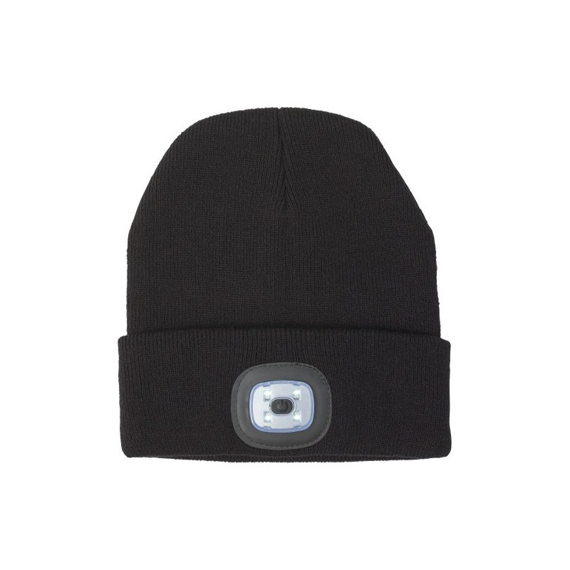 Bonnet acrylique personnalisé avec lampe COB - Vivian, idéal pour offrir à petit prix Matières : acrylique Couleurs : noir perso