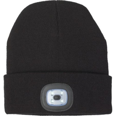 Bonnet acrylique personnalisé avec lampe COB - Vivian, idéal pour offrir à petit prix Matières : acrylique Couleurs : noir perso