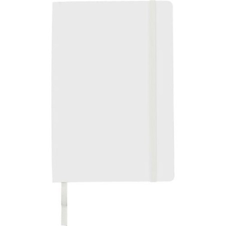 Carnet A5 personnalisé avec couverture souple en PU - Mireia Matières : carton Couleurs : blanc