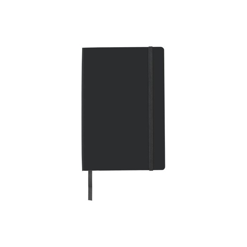 Carnet A5 personnalisé avec couverture souple en PU - Mireia Matières : carton Couleurs : noir cadeau collaborateur premium