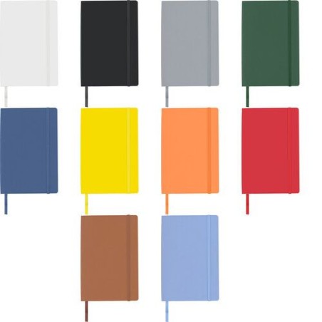 Carnet A5 personnalisé avec couverture souple en PU - Mireia Matières : carton Couleurs : noir personnalisation rapide en France
