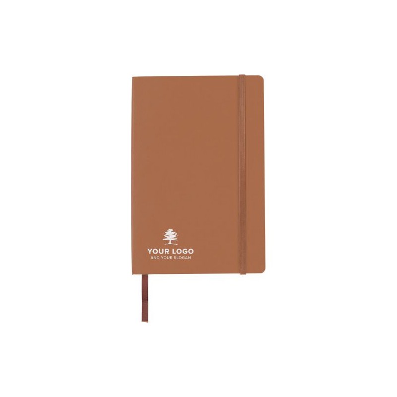 Carnet A5 personnalisé avec couverture souple en PU - Mireia Matières : carton Couleurs : noir personnalisation sur mesure