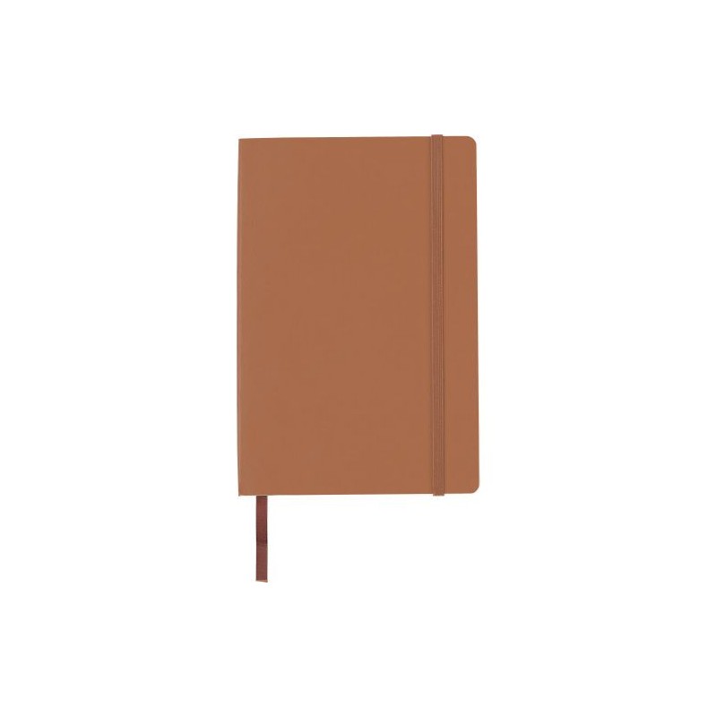 Carnet A5 personnalisé avec couverture souple en PU - Mireia Matières : carton Couleurs : noir impression logo haute qualité