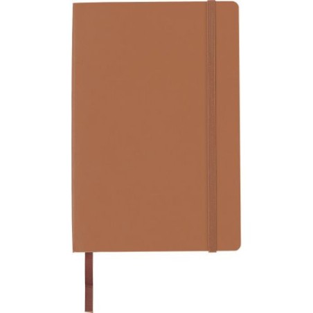 Carnet A5 personnalisé avec couverture souple en PU - Mireia Matières : carton Couleurs : noir impression logo haute qualité
