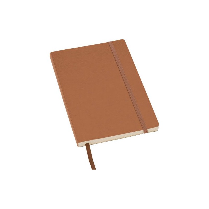Carnet A5 personnalisé avec couverture souple en PU - Mireia Matières : carton Couleurs : noir goodies personnalisé en stock