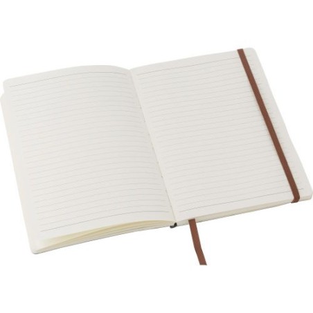 Carnet A5 personnalisé avec couverture souple en PU - Mireia Matières : carton Couleurs : noir marquage laser ultra précis